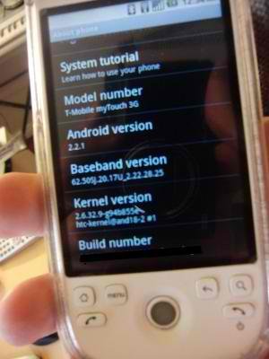 3.5mm T-Mobile myTouch 3G & Fender Edition are seeing Froyo update right now