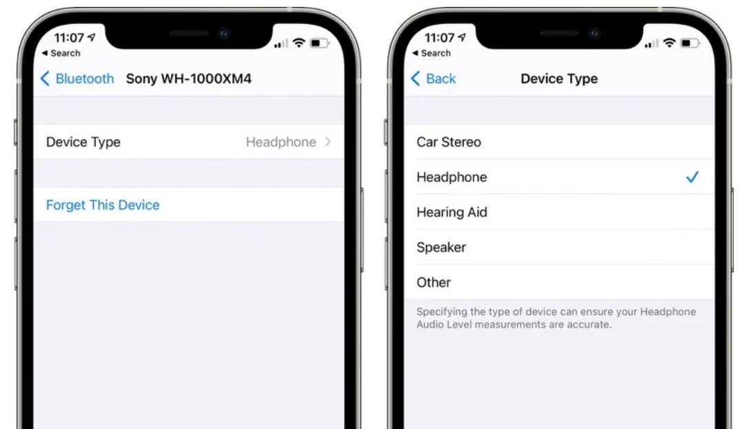 Update to iOS 14.4 will allow iPhone users to classify Bluetooth devices. Image credit MacRumors - Apple releases iOS 14.4 RC and watchOS 7.3 RC for developers