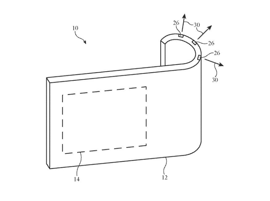 Illustration from Apple's patent application for a bendable camera system - Camera system for a foldable iPhone surfaces in Apple's filing for a patent