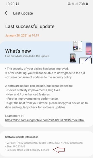 Samsung releases the February 2021 security patch for the Galaxy S20 series in January - 5G Samsung Galaxy S20 series gets an Android update early, even before the Pixels