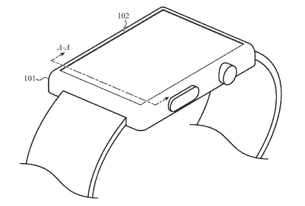 Illustration from Apple's new patent application for the Apple Watch - Apple has a clever plan for shrinking the size of the Apple Watch while hiking the capacity of the battery