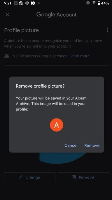 Your profile photo can be removed and replaced with a generic image - Quickly change the profile picture on your Google Contacts app