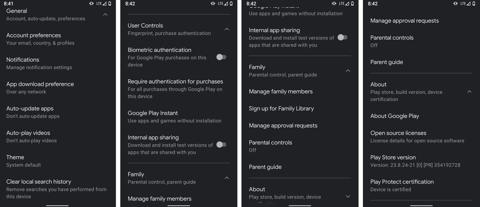 Screenshot shows update that Google is testing for the Play Store - Google tests Play Store settings redesign