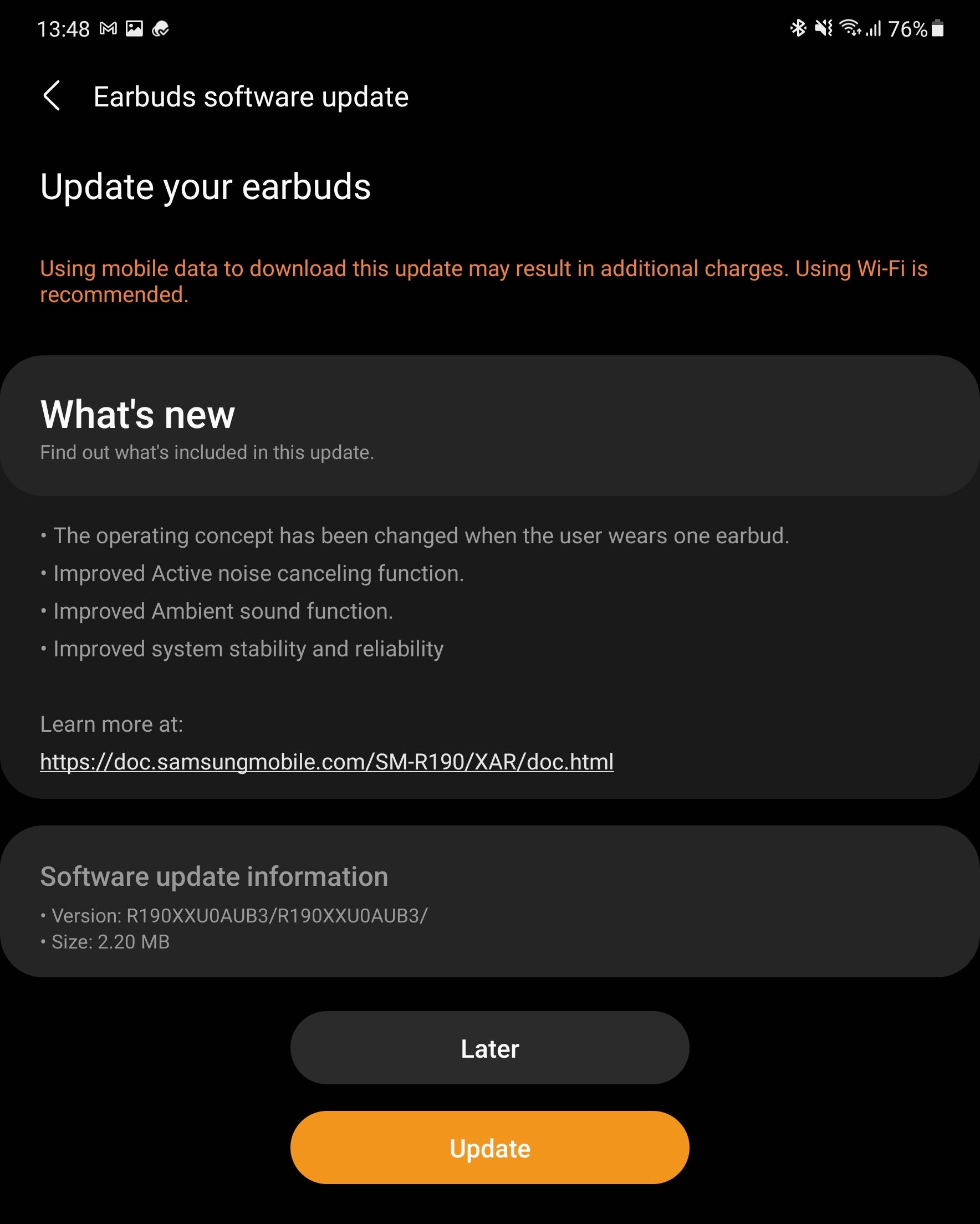 An update that improves Galaxy Buds Pro ANC is now rolling out