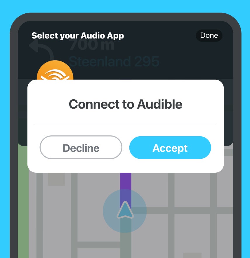 Waze adds Audible integration on Android and iOS devices