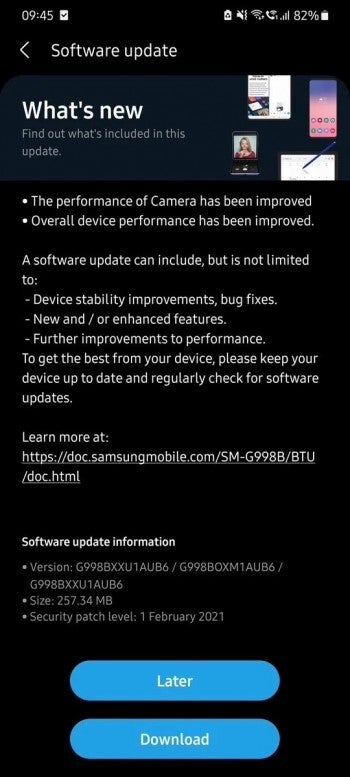 Das Update vom zweiten Februar behebt anscheinend das Problem mit dem Batterieverbrauch des Samsung Galaxy S21