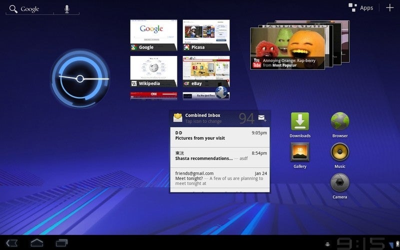 Android 3.0 Honeycomb Preview