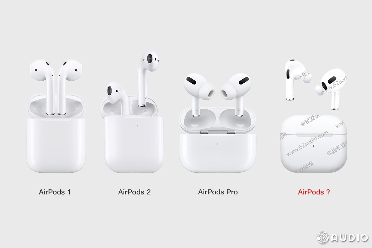All of the different AirPods models released by Apple over the years - Third-gen AirPods new look allegedly appears in photos; ANC rumored to be included