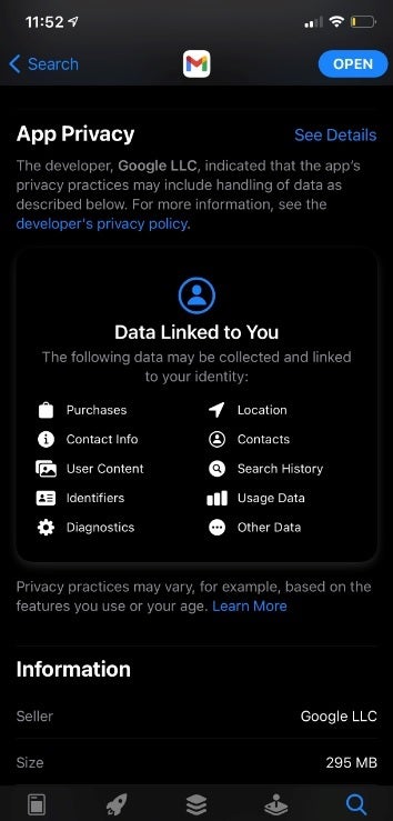 After being updated for the first time in months the App Privacy Label is added to the iOS version of Gmail - Google finally updates the Gmail for iOS app after three months