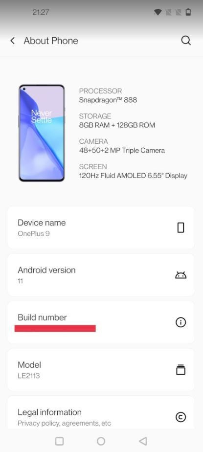 Alleged OnePlus 9 specs sheet - OnePlus 9 5G specs leak tips a new 50MP camera sensor