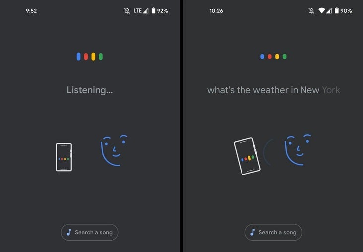 New Voice Search UI adds animation showing how you can talk to your Android phone - Cool new wallpaper theming for Android 12 surfaces on tweeted photos