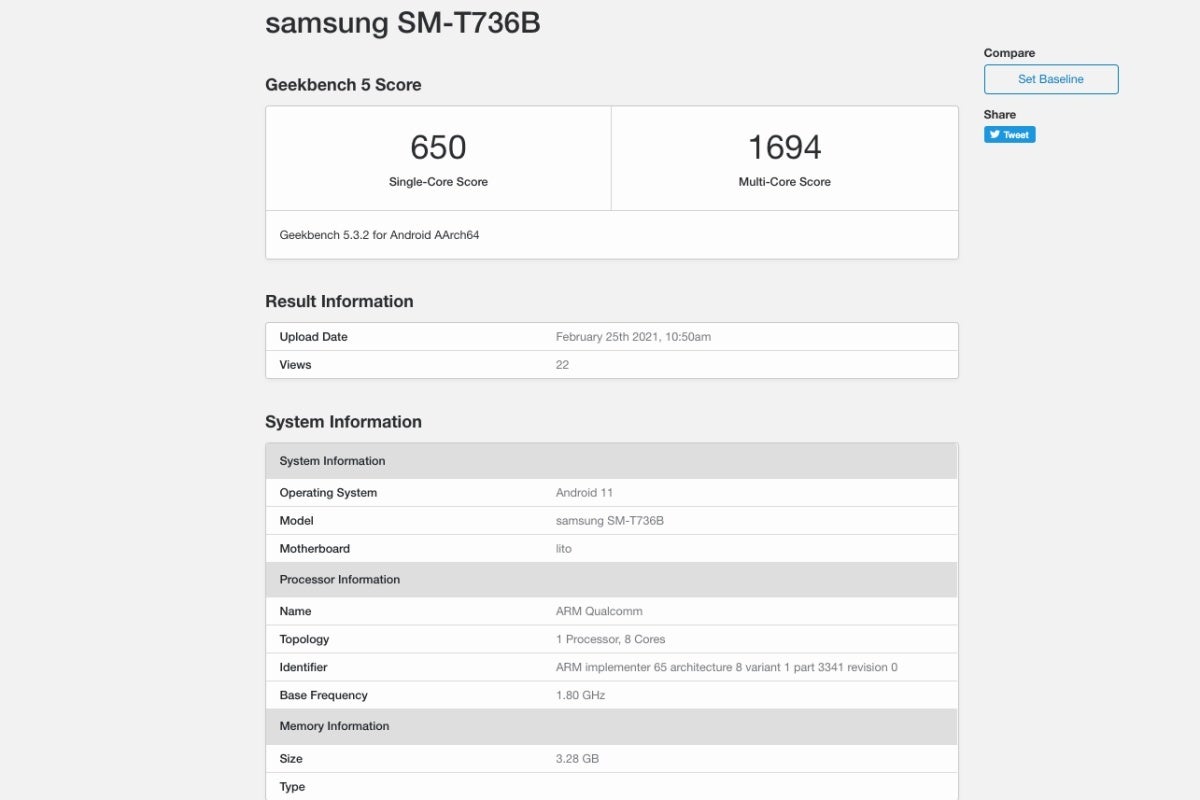 Fresh benchmark reveals key specs for Samsung&#039;s upcoming affordable 5G tablet