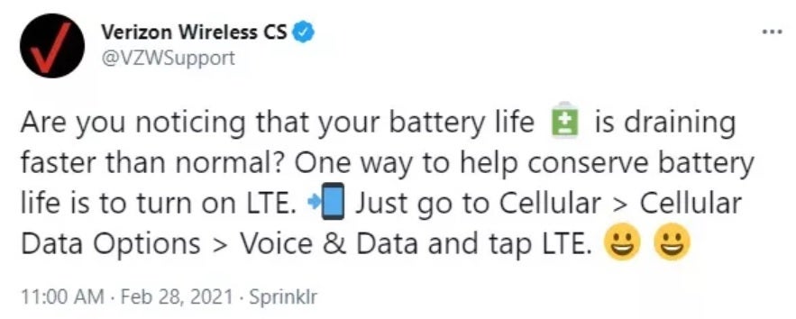 Verizon essentially tells subscribers to turn off 5G if their battery is draining too quickly - Verizon says that if you&#039;re having this issue, turn off 5G