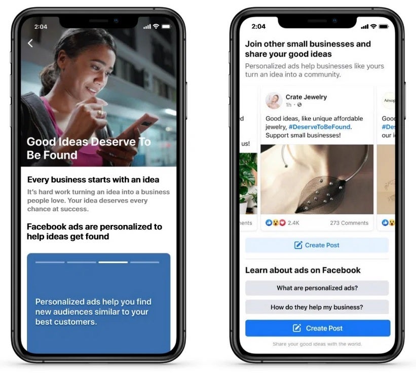 Facebook will weiterhin für kleine Unternehmen werben - Mit Apples neuer iOS-Funktion, die voraussichtlich kleinen Unternehmen schaden wird, will Facebook den Schaden umkehren