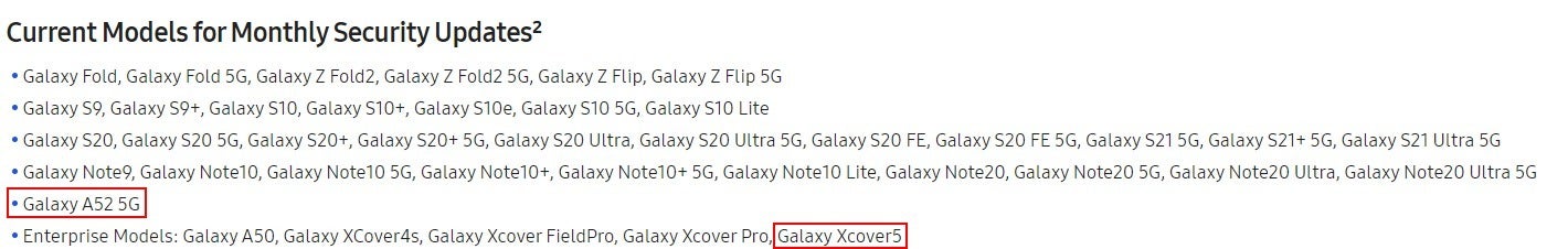List of Samsung phones with monthly update schedule - New Samsung Galaxy A52 5G camera specs and update schedule leaks make it irresistible
