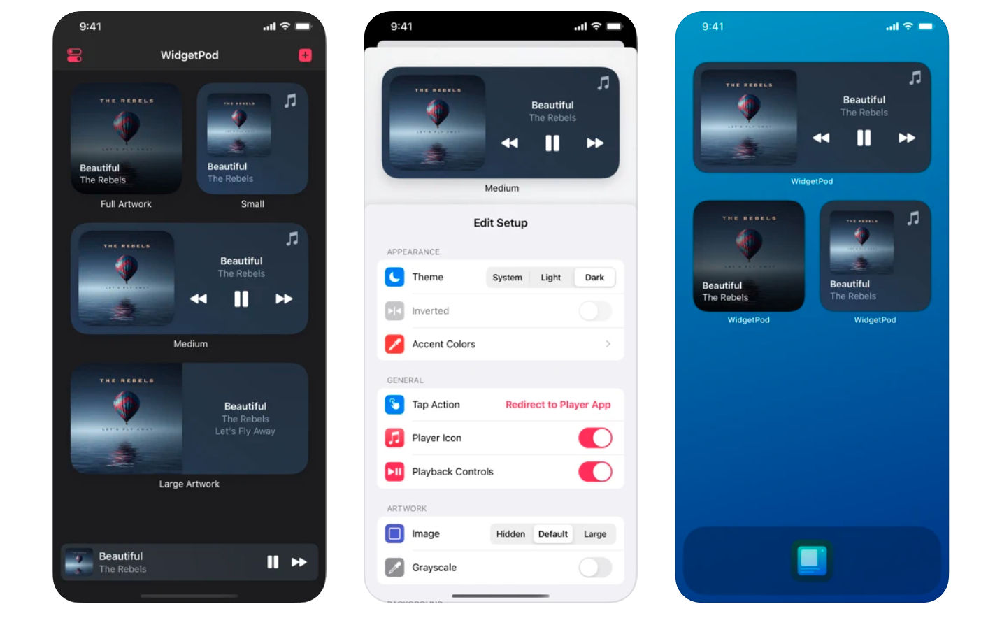WidgetPod iPhone app introduces Now Playing widget for Spotify and Apple Music