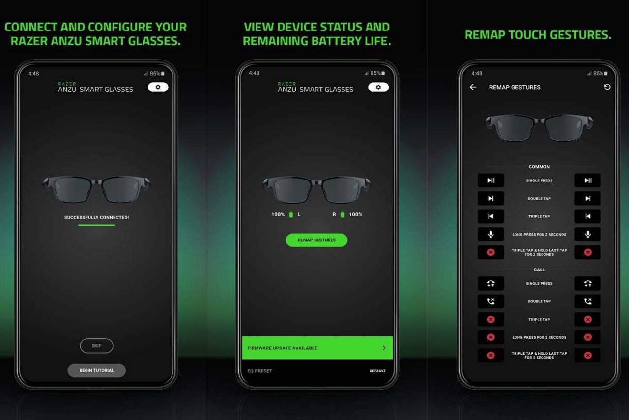 The Razer Anzu is a pair of glasses with built-in open-ear headphones