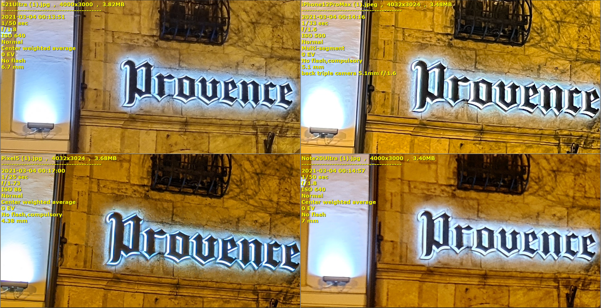Galaxy S21 Ultra vs iPhone 12 Pro Max, Pixel 5, Note 20 Ultra low-light camera comparison