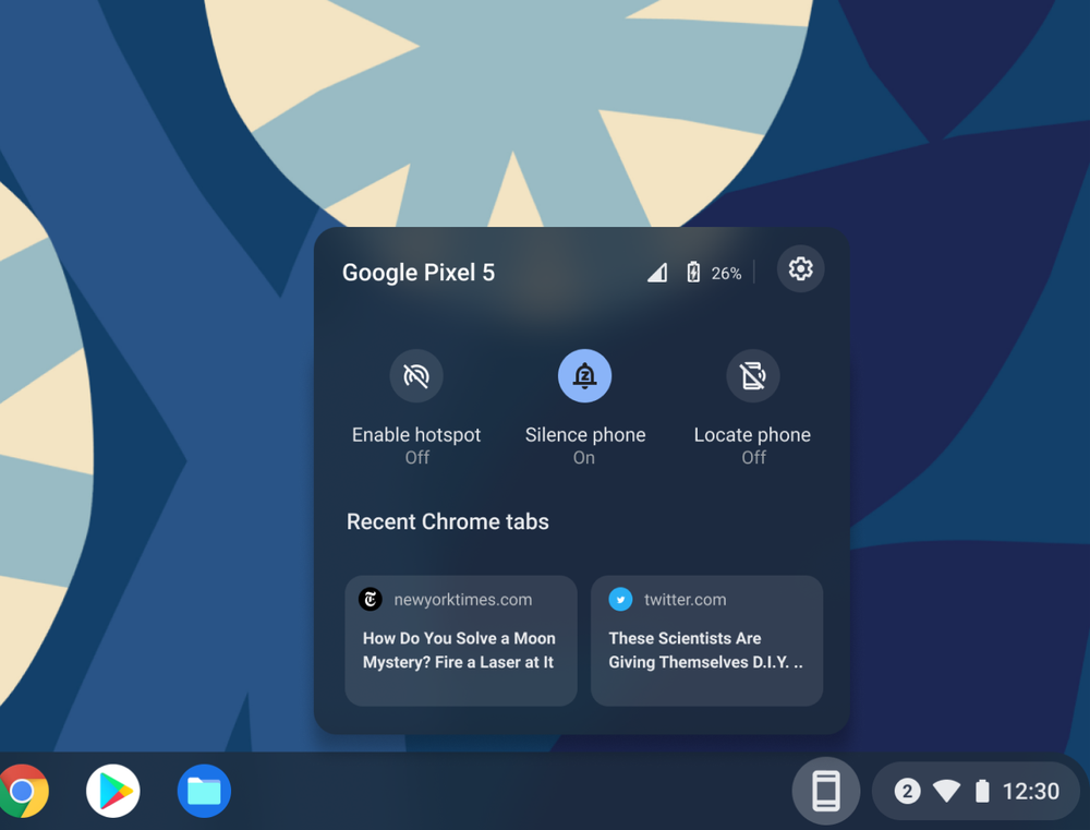 Chrome OS introduces a Phone Hub for Android devices