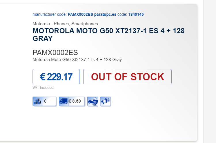 The Moto G50 is currently listed as out of stock on&nbsp;Partupc - Premature listing reveals Moto G50 price, sure appears to be Motorola's cheapest 5G phone