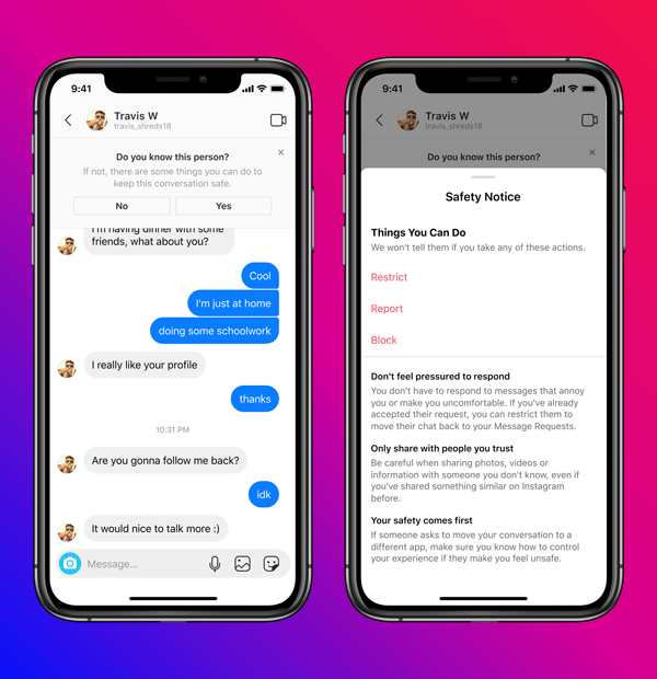 Instagram no longer allows adults to send DMs to underage users
