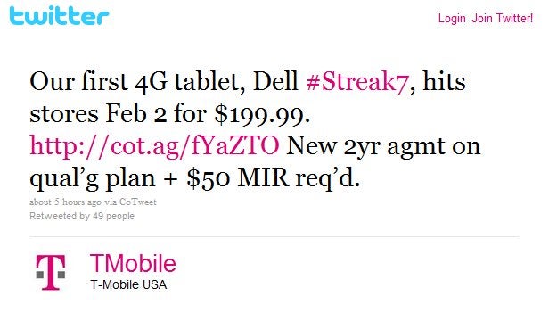 Dell Streak 7 is impressively launching February 2 for $199 on-contract