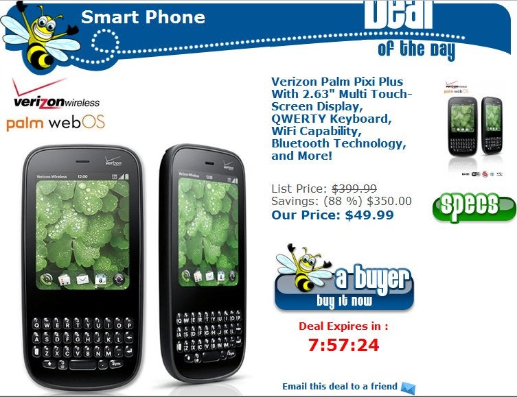Yet another vendor is selling Verizon's Palm Pixi Plus for $49.99 no-contract