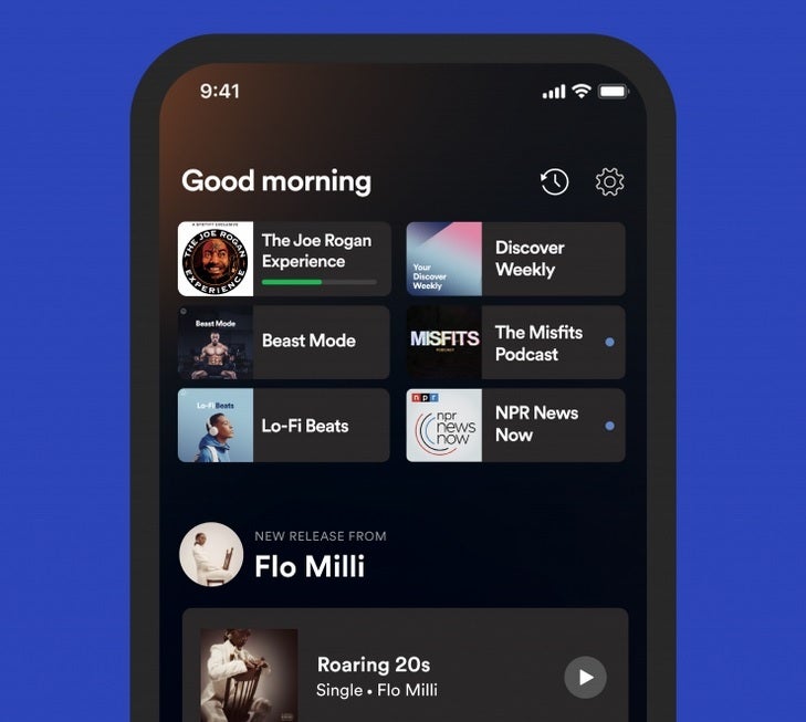 Spotify adds some features to its iOS-Android home screen - New features coming to music streamer Spotify&#039;s Home hub