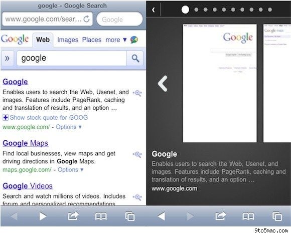 Google Instant Preview on the iPhone. - Google Instant Preview feature makes its way to the iPhone &amp; Android