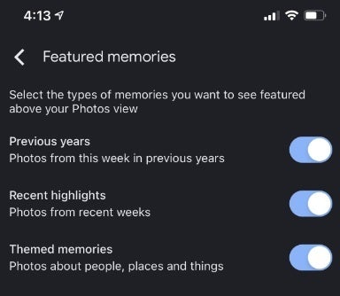Google Photos users have some control over the categories of pictures they can see with the Memories feature - Google Photos will now show you your favorite beer moment in the Android/iOS versions of the app