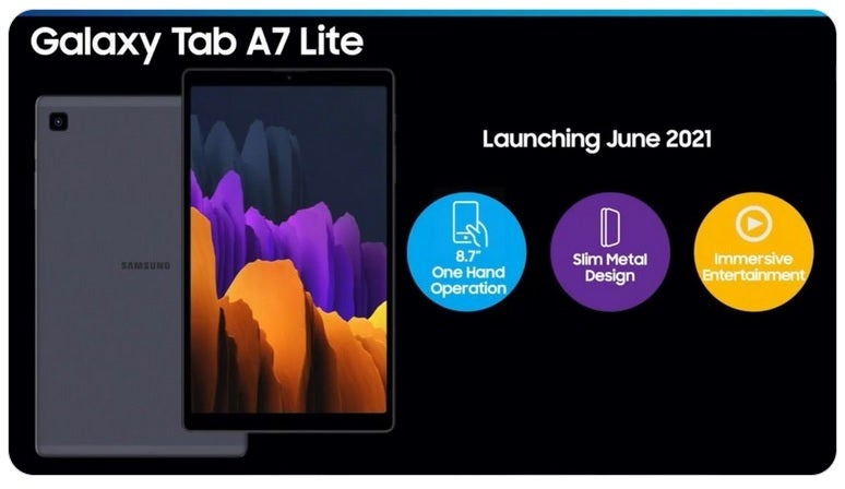 Samsung Galaxy Tab A7 Lite marketing material leaked by WalkingCat - Specs leak for the Samsung Galaxy Tab A7 Lite