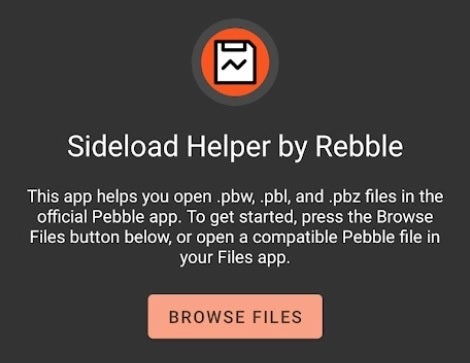 Want to use your old Pebble Watch with a modern Android phone? You'll need to install the Sideload Helper on your phone first - App will allow you to dust off and use your old Pebble Watch with a new Android phone