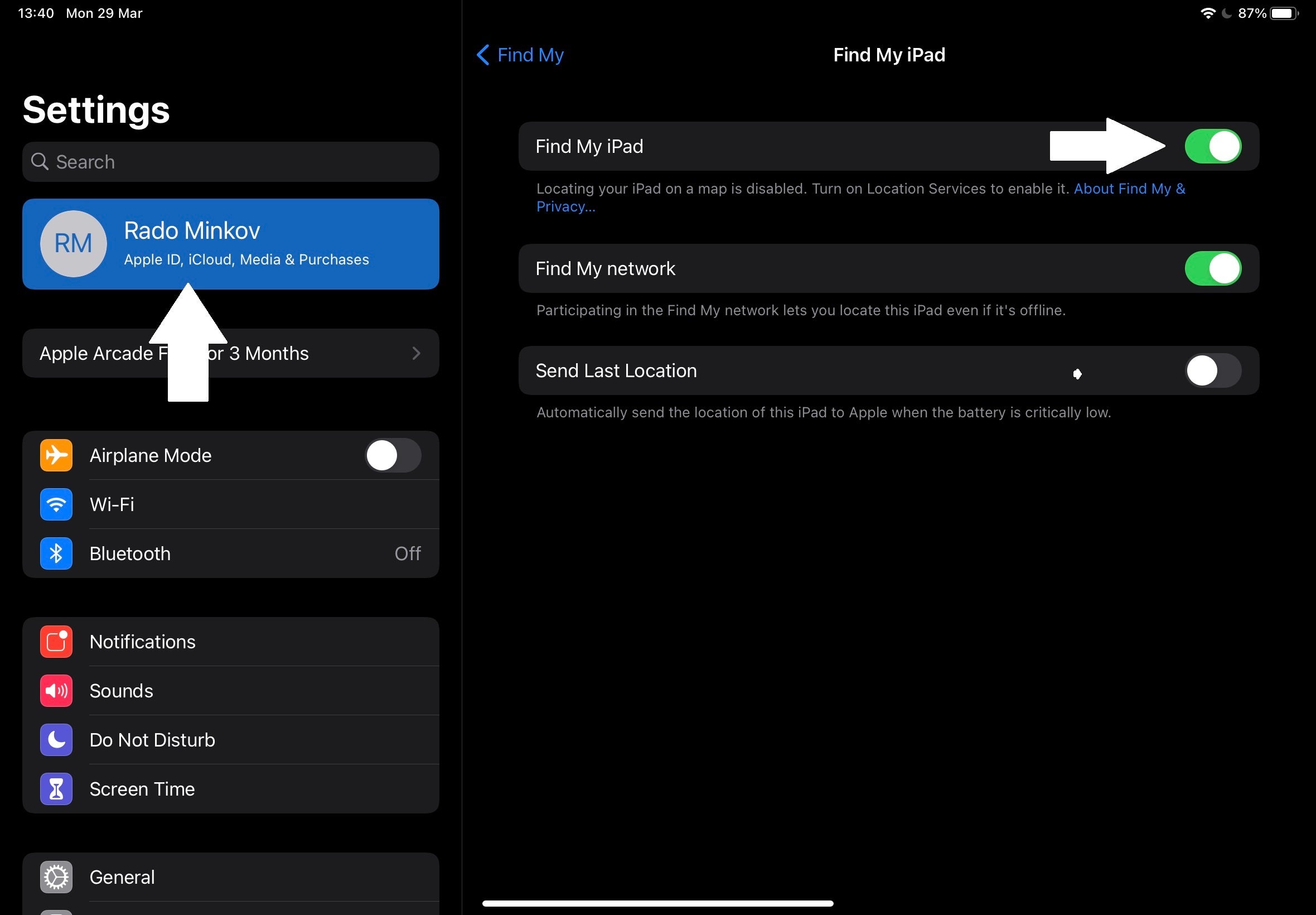 How to reset an iPad