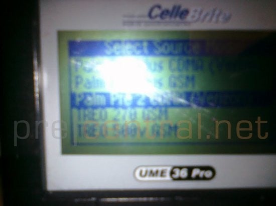 Palm Pre 2 listed on Verizon&#039;s CelleBrite machine. - Palm Pre 2 is listed in Verizon&#039;s CelleBrite system; possible arrival?