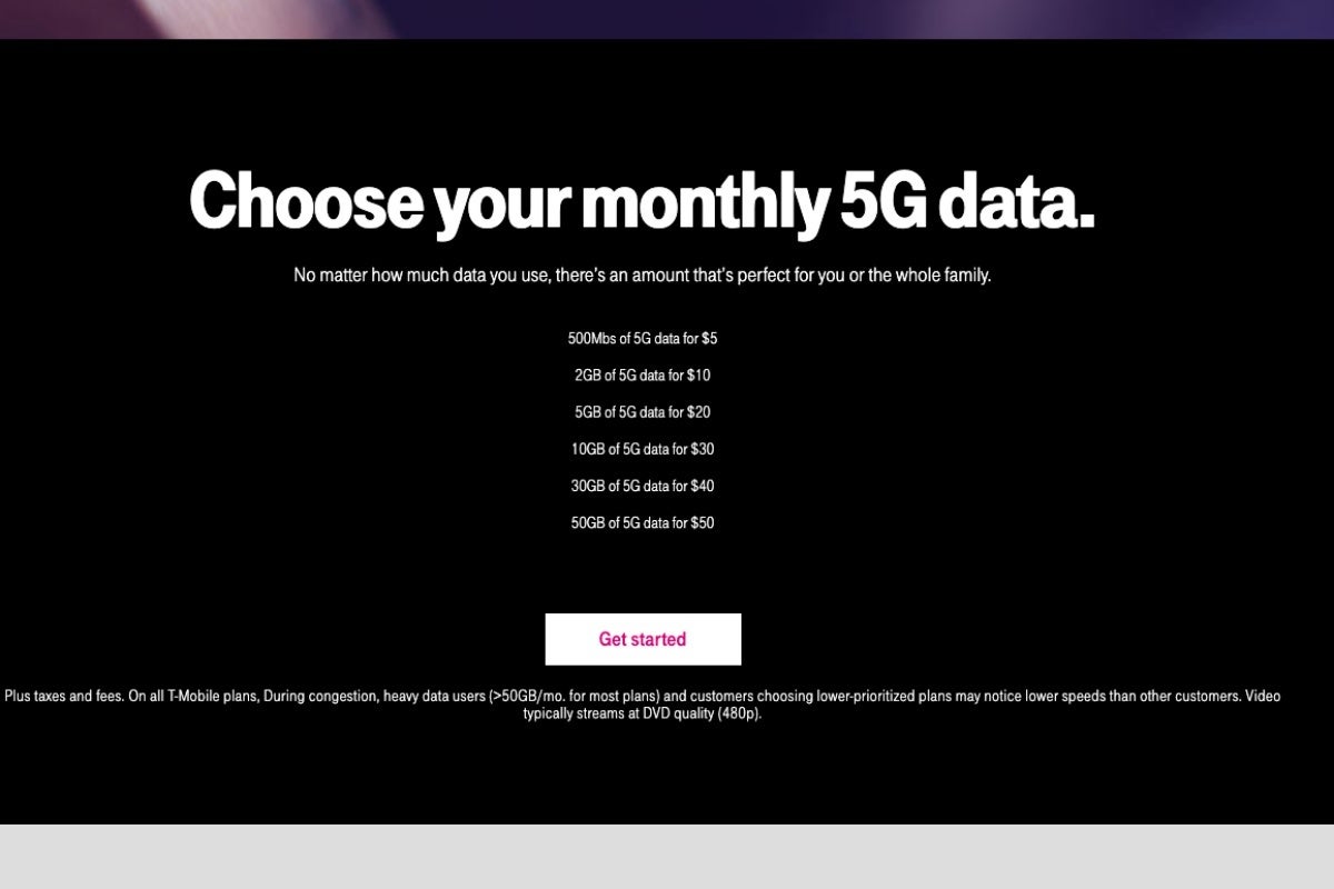 This is the newly revised structure of T-Mobile's 5G hotspot data plans - One of T-Mobile's greatest 5G plans has been downgraded, and (some) customers are livid