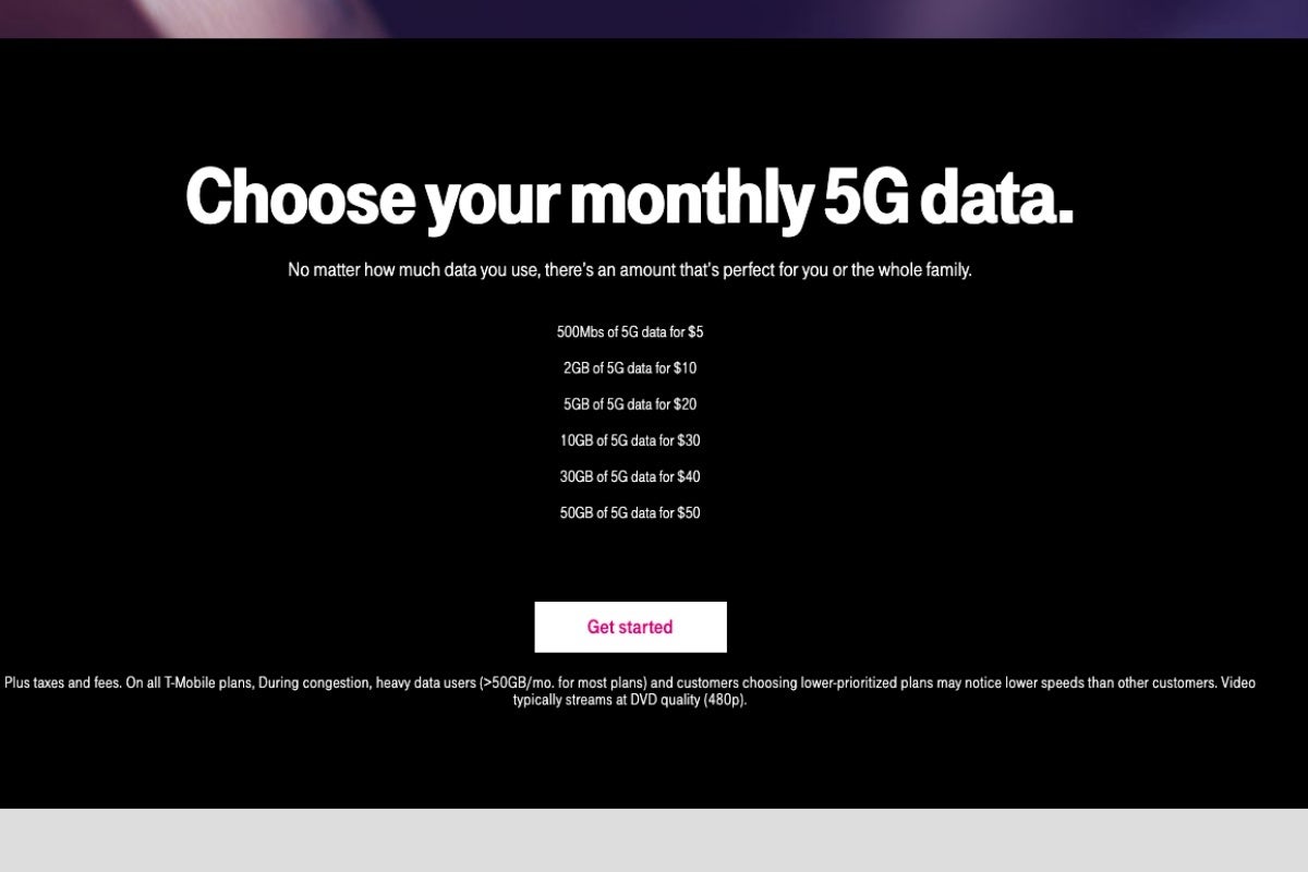 This is the newly revised structure of T-Mobile&#039;s 5G hotspot data plans - One of T-Mobile&#039;s greatest 5G plans has been downgraded, and (some) customers are livid