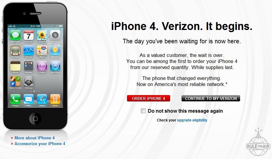 The wait is over. Verizon customers can now pre-order the Apple iPhone 4