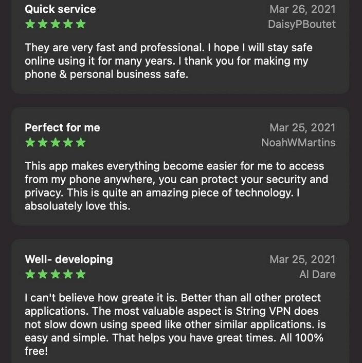 StringVPN is accused of posting fake 5-star reviews - Scammy iOS app allegedly rips off iPhone users to the tune of $1 million per month
