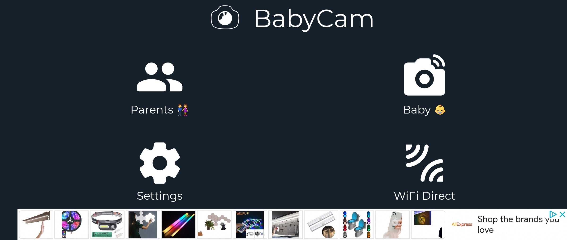The main BabyCam interface is as intuitive as it gets - How to use an Android phone as a security camera or a baby monitor