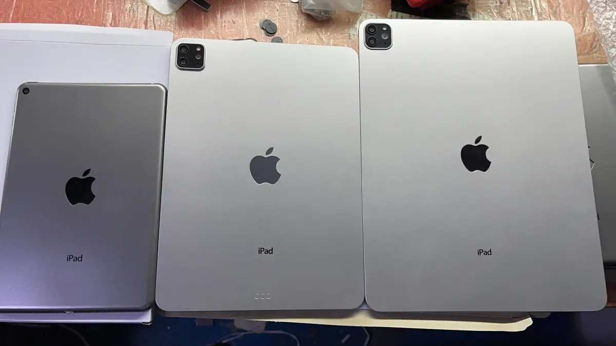 iPad mini 6, iPad Pro 11, iPad Pro 12.9 (2021) dummy models (left to right) - There's trouble on the horizon for Apple's MiniLED iPad Pro (2021)