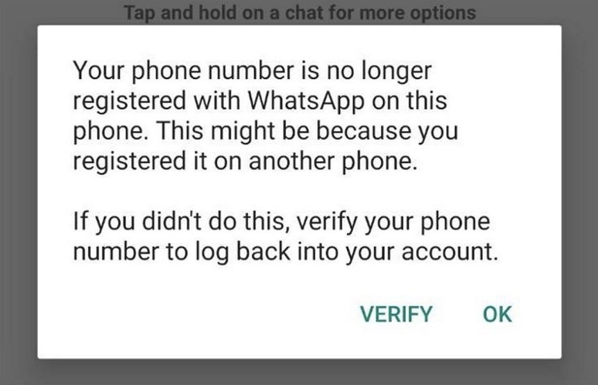 Attackers can deactivate your WhatsApp account without your permission - Attacker can use a WhatsApp subscriber&#039;s phone number to suspend his service