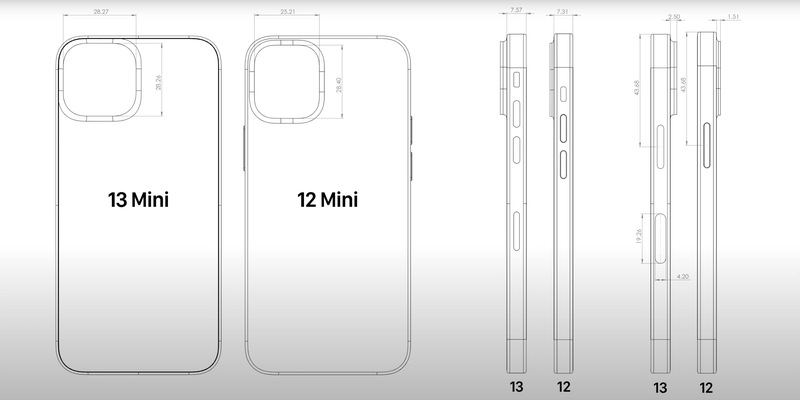 Fuites de conception de l'iPhone 13 Pro Max et de l'iPhone 13 Mini: une plus grande bosse de caméra avec des capteurs plus grands