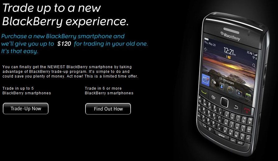 RIM announces their BlackBerry Trade-Up Program for the US