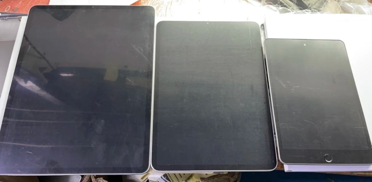 From left to right, mockups of the 12.9-inch iPad Pro, 11-inch iPad Pro and new iPad mini - Analyst says COVID-led Apple iPad growth will lead to unveiling of three new models on Tuesday