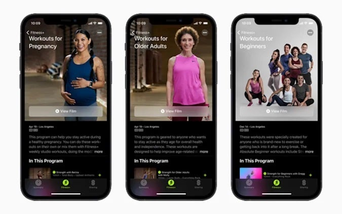 Apple Fitness+ adds workouts for pregnant women and the elderly
