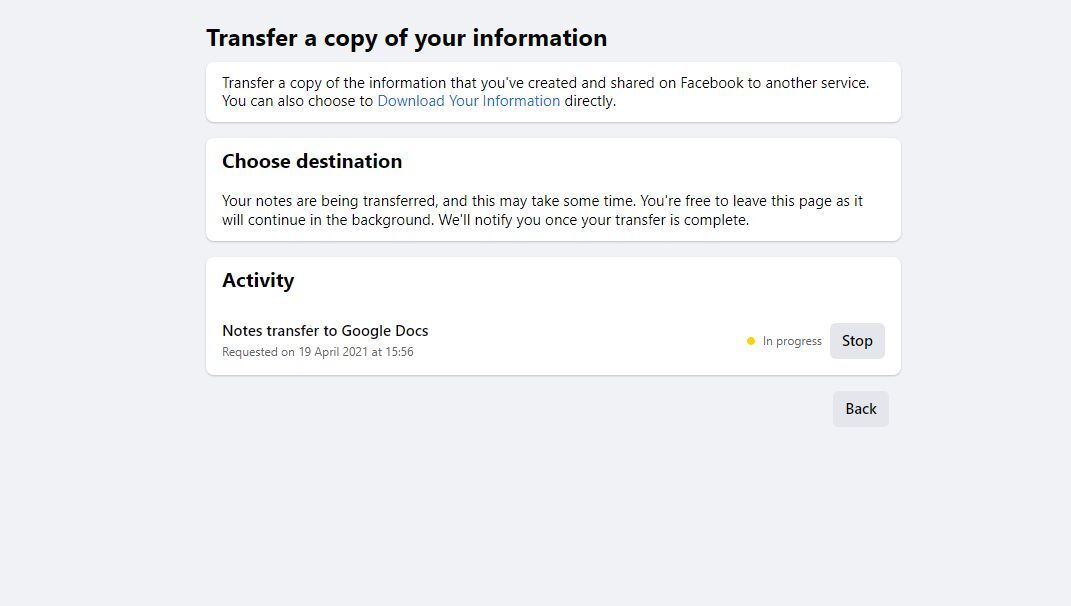 How to transfer your Facebook Posts and Notes in five simple steps