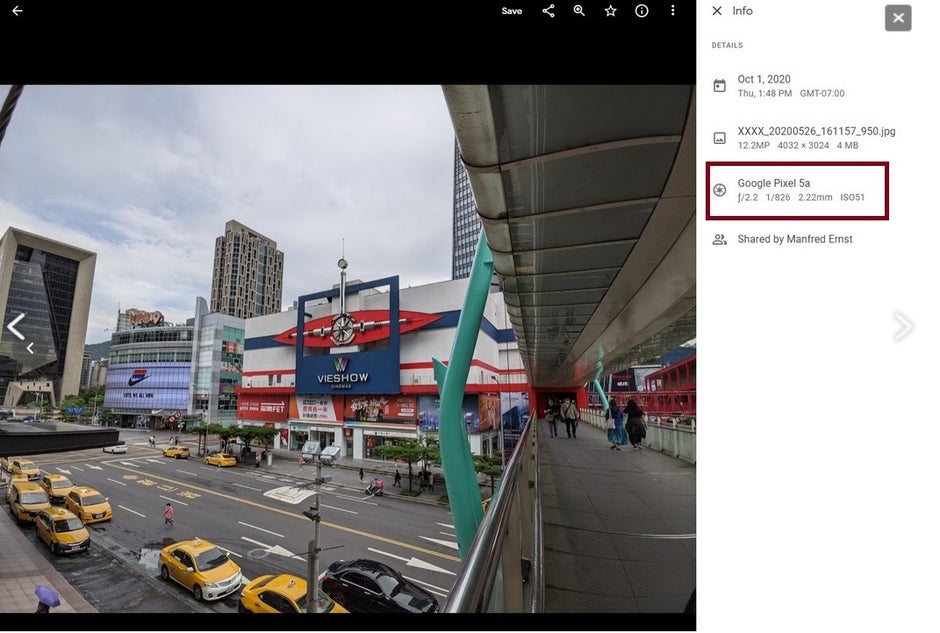 Según los datos EXIF, esta foto fue tomada por Pixel 5a: Google publica muestras de fotos de Pixel 5a