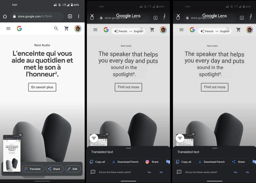 Google Lens Translate has surfaced in the Android 11 Screenshot UI - Google Lens shortcut is tested on Pixel Launcher search bar