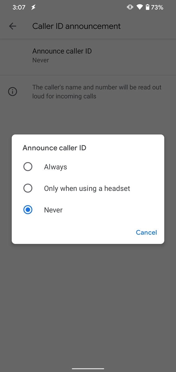 google phone number caller id