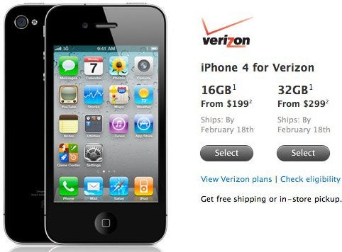 Walmart will start selling the Verizon Apple iPhone 4 tomorrow